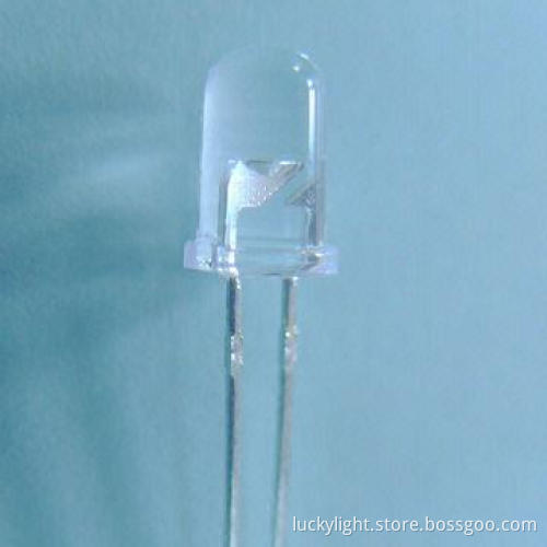 5mm Round LED with Flange LED Yellow Color/1,000 to 1,800mcd Lumen Intensity/30-degree Viewing Angle